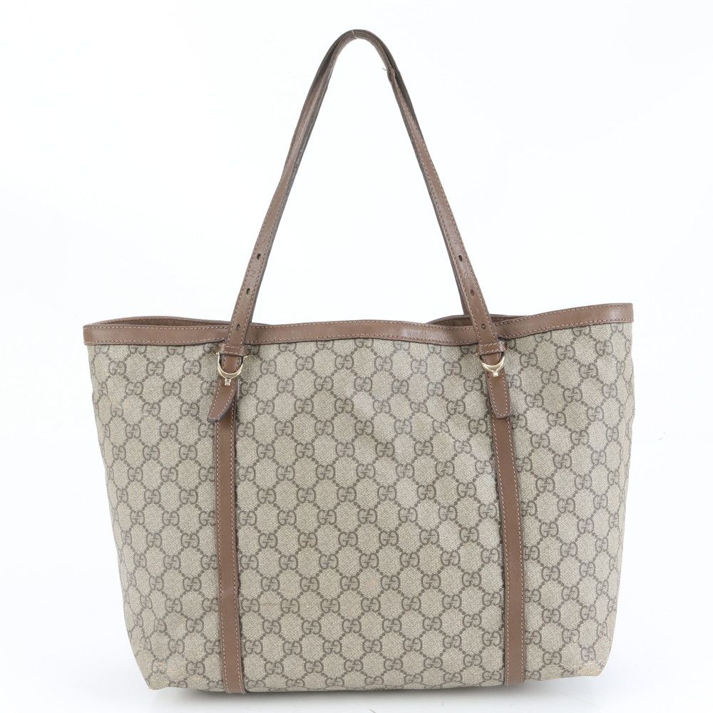 極美品 グッチ GG スプリーム グッチニース 309613 レザー トート