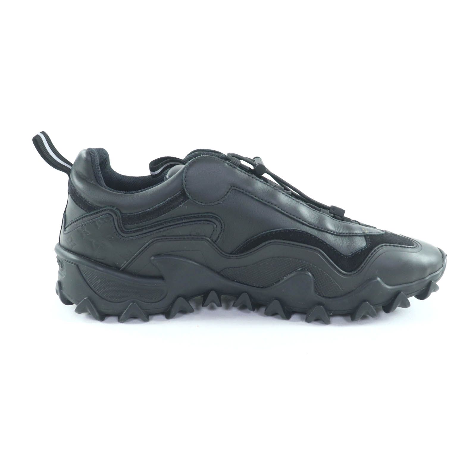 未使用品★LOUIS VUITTON ルイヴィトン ラッシュ・ライン LVラバーパッチ付 モノグラム レザー スニーカー ブラック 37 箱・保存袋付き 未使用品☆LOUIS VUITTON ルイヴィトン ラッシュ・ライン LVラバー