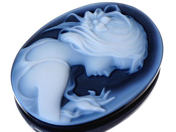 ジュエリー極】ハンス・ペーター・ミュラー作 優雅な貴婦人 高級ブルー