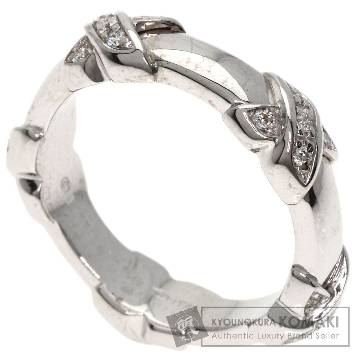 TIFFANY-Co. ティファニー シグネチャークロス ダイヤモンド リング 指輪 K 18 WG レディース