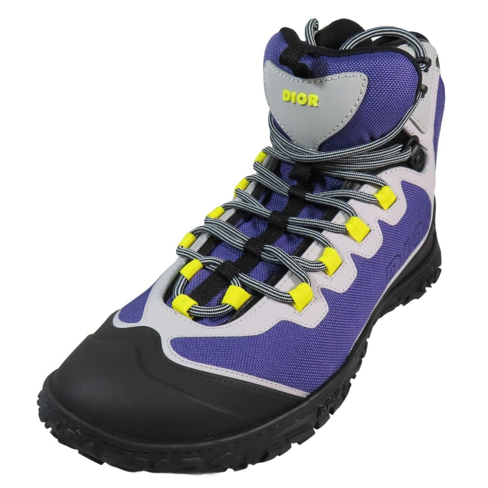 23 SS DIOR ディオール Diorizon Hiking Boot ハイキングブーツ シューズ メッシュ ラバー 42 パープル グレー ブラック メンズ 古着