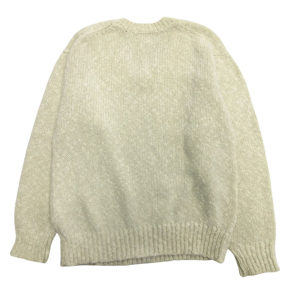 コムデギャルソンコムデギャルソン 衿フリル付きホワイトニットセーター 良品 70's COMME des GARCONS コムデギャルソン ニット セーター V