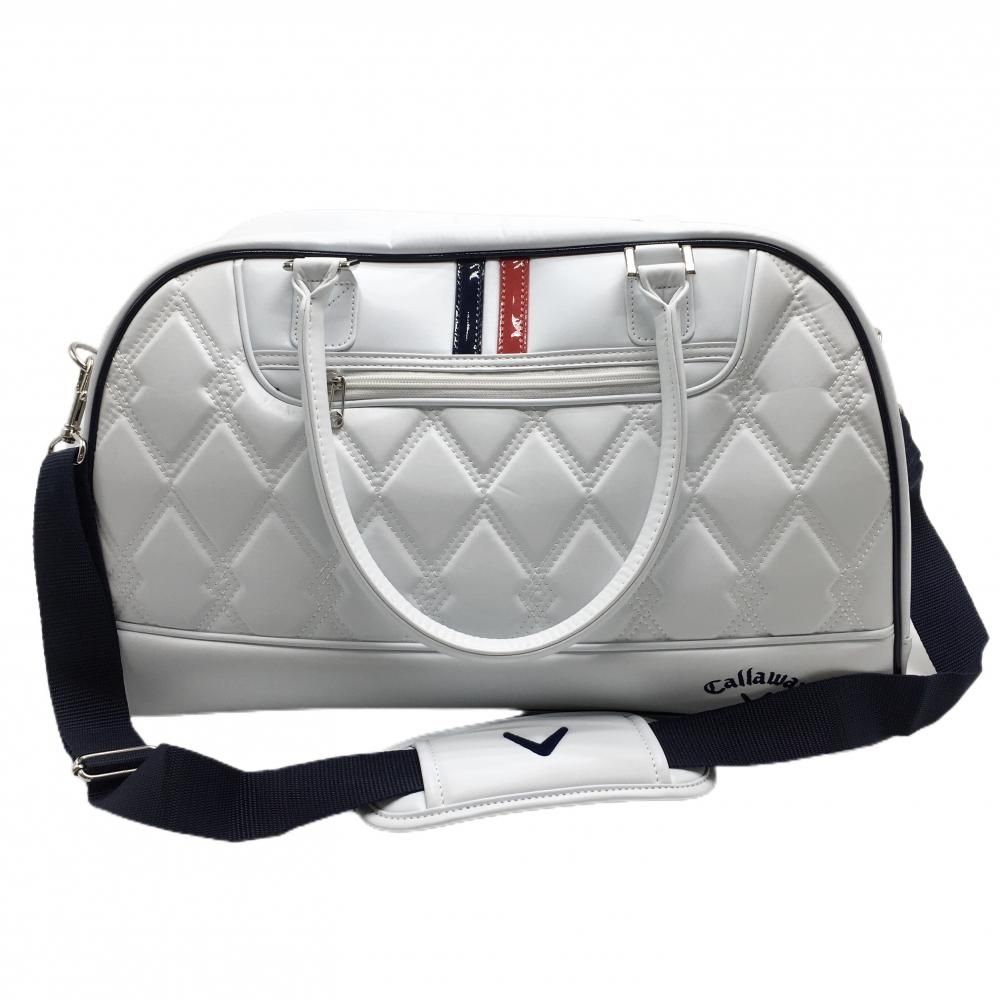 美品】キャロウェイ 2WAYビッグボストンバッグ 白 一部トリコロール