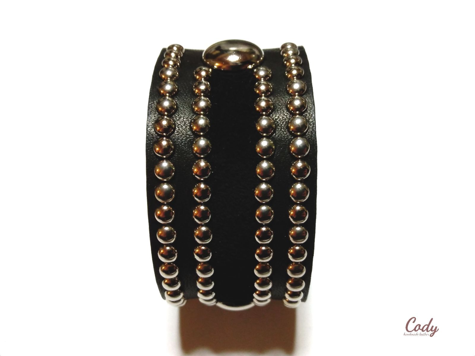 40 mm スタッズリストバンド CSW M 001 スタッズブレス レザーブレス リストバンド 本革 ロック ロカビリー パンク ビンテージ バイカー アメカジ スタッズベルト