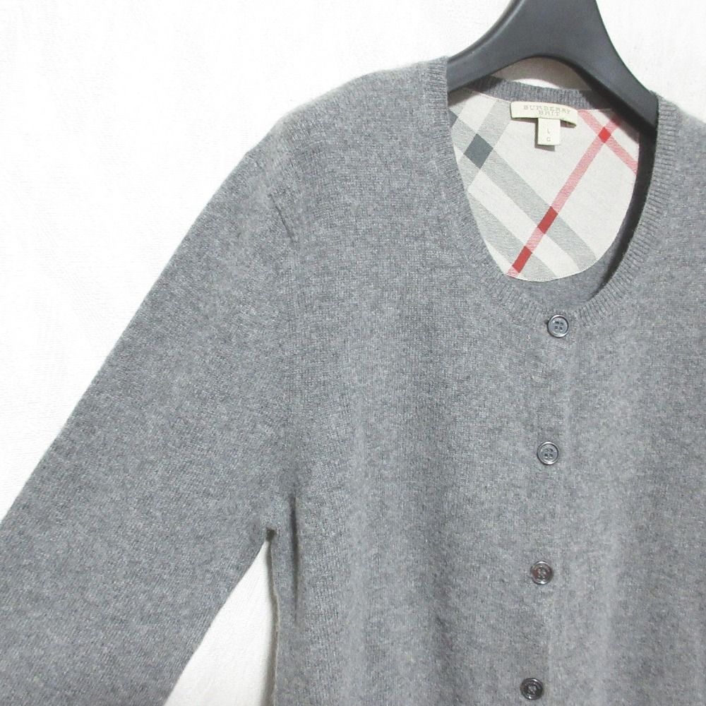 美品 BURBERRY BRIT バーバリーブリット クルーネック カシミヤ100