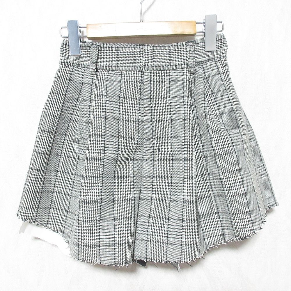 sheller シェリエ グレンチェック ショートパンツ サイズM ブラック ホワイト レディース 古着
