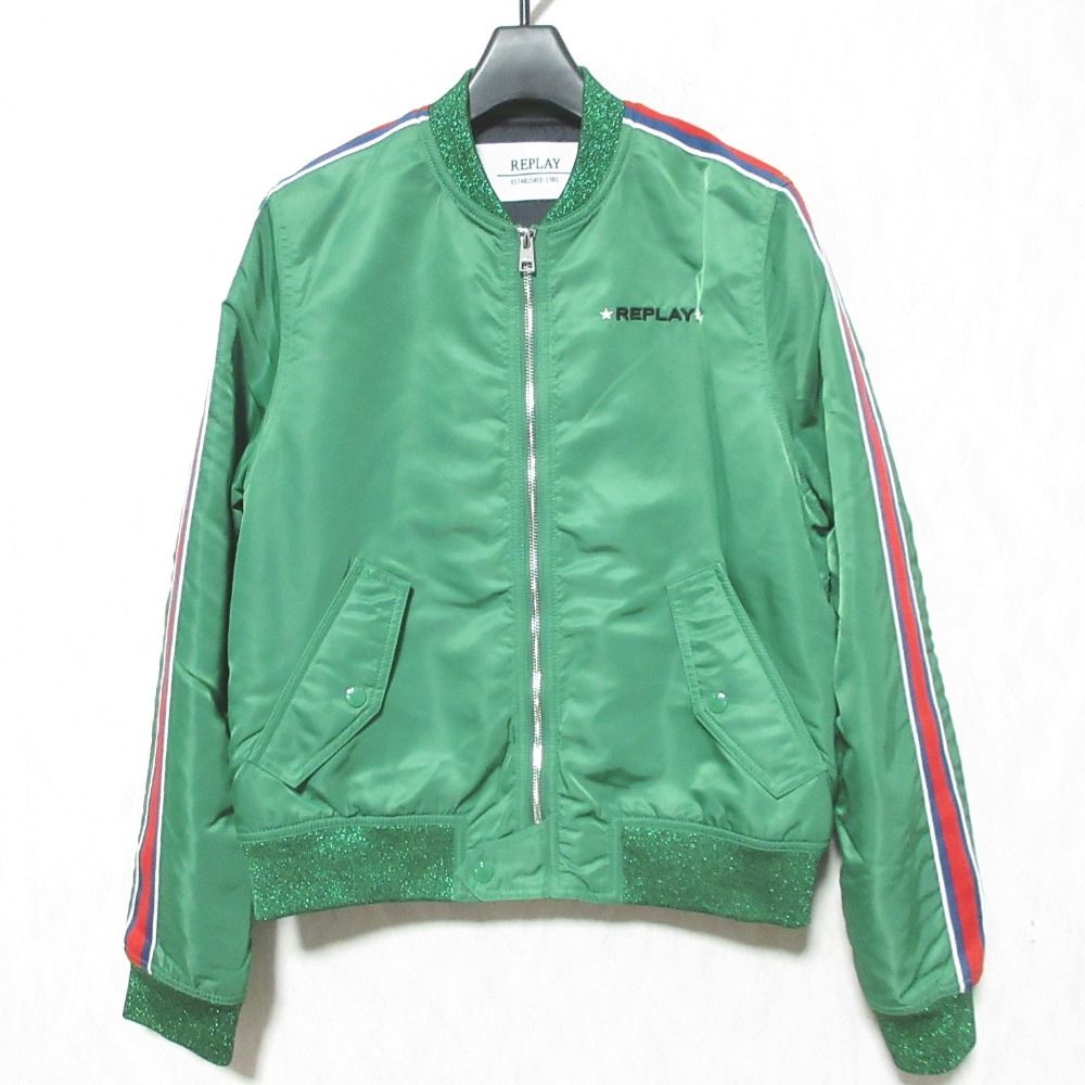 美品 REPLAY リプレイ サイドラインジップブルゾン ジャケット W7415A 
