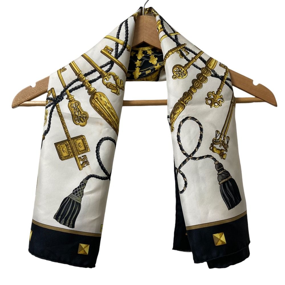 エルメス　大判スカーフ　鍵 HERMES エルメス カレ90 LES CLES THE KEYS RARE 鍵 キー柄 大判