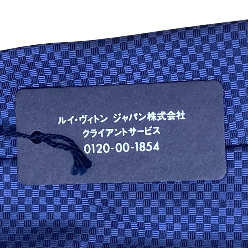 未使用 LOUIS VUITTON ルイヴィトン マイクロダミエ シルク ネクタイ