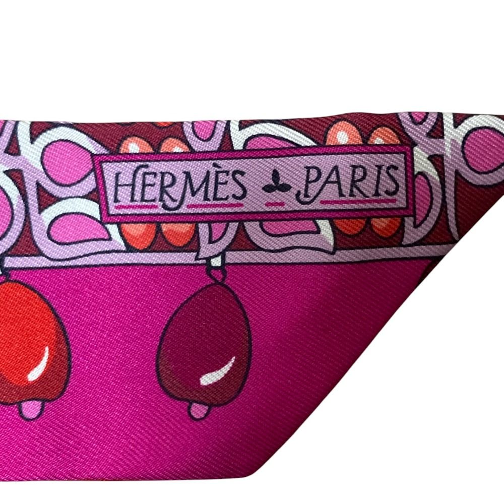 美品✨ エルメス マハラジャの装身具 ツイリー スカーフ ピンク 美品 HERMES エルメス マハラジャの装身具 ツイリースカーフ ピンク