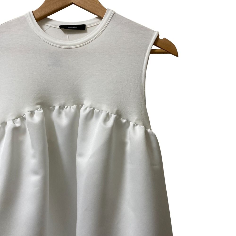 YOKO CHAN ヨーコチャン スカラップノースリーブワンピース YCD 221 760 サイズ38 ホワイト レディース 古着