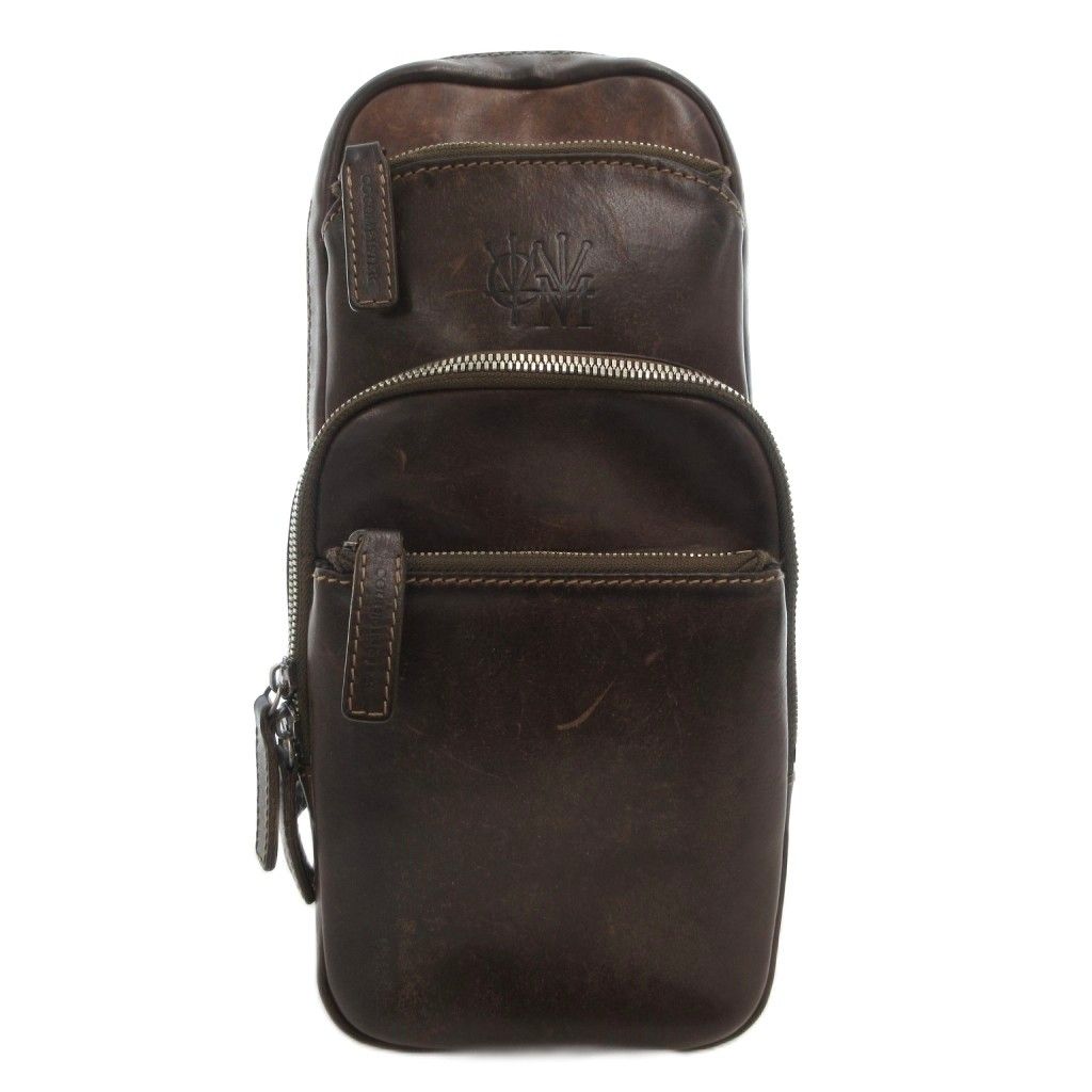 ココマイスター COCOMEISTER カルドミラージュダカール ボディショルダーバッグ 斜め掛け クロスボディ ロゴ レザー 茶 ブラウン GV