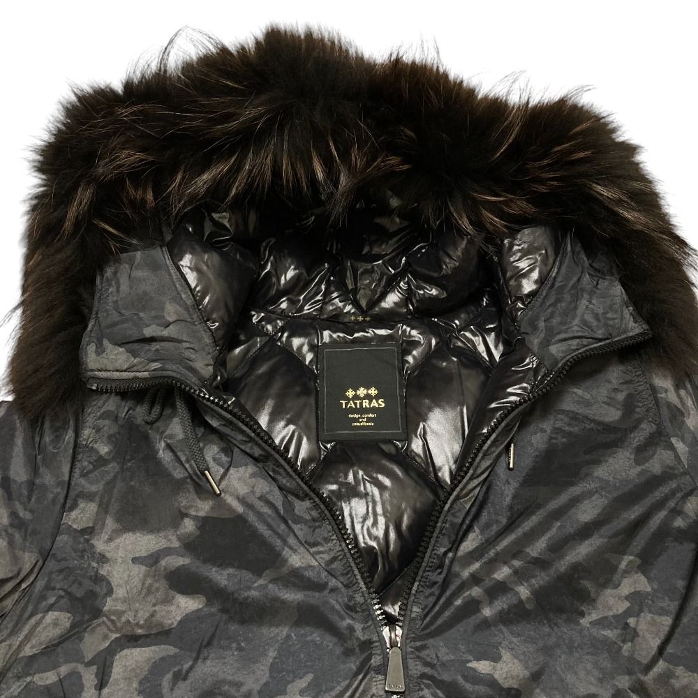 美品 TATRAS タトラス カモフラ柄 モッズダウンコート LTA14A4351