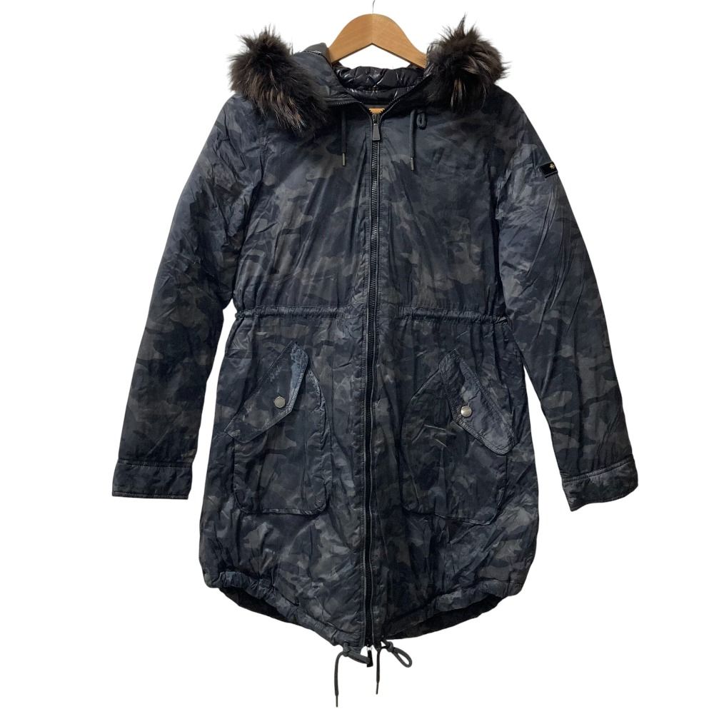 美品 TATRAS リバーシブルダウンコート 黒＆カモフラ柄 01 Sサイズ 美品 TATRAS タトラス カモフラ柄 モッズダウンコート LTA14A4351