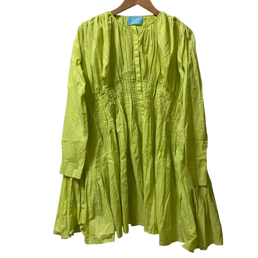23 SS Merlette マーレット トゥモローランド Martel Pleated Chambray Dress ワンピース サイズXS ライトグリーン レディース 古着