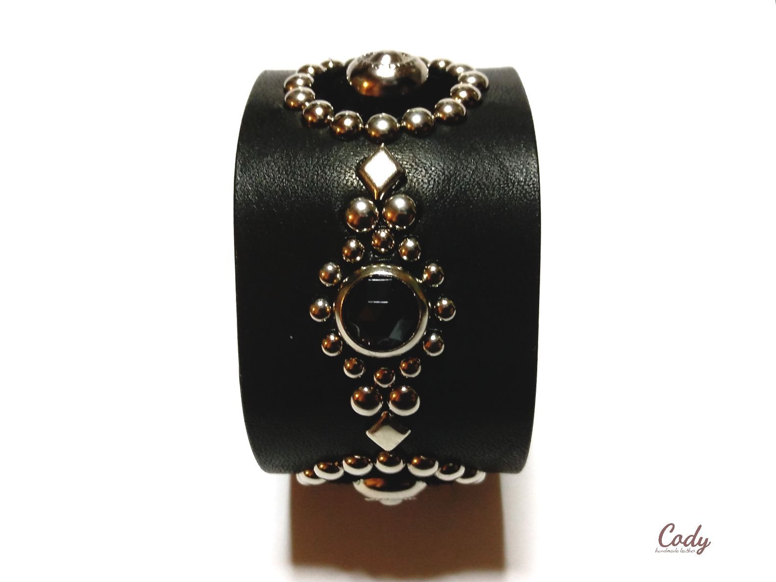 40 mm スタッズリストバンド CSW M 002 スタッズブレス レザーブレス リストバンド 本革 ロック ロカビリー パンク ビンテージ バイカー アメカジ スタッズベルト