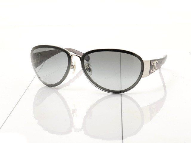 CHANEL シャネル □ サングラス 4129 c.124/11 クリアグレーフレーム