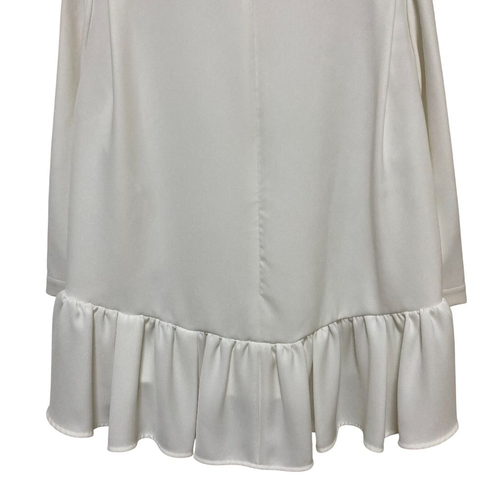 良品 BORDERS at BALCONY ボーダーズアットバルコニー BACK RUFFLE TOP カットソー BD1921-3N-50 サイズ38 ホワイト レディース 古着 中古 USED 良品 BORDERS at BALCONY ボーダーズアットバルコニー BACK RUFFLE TOP