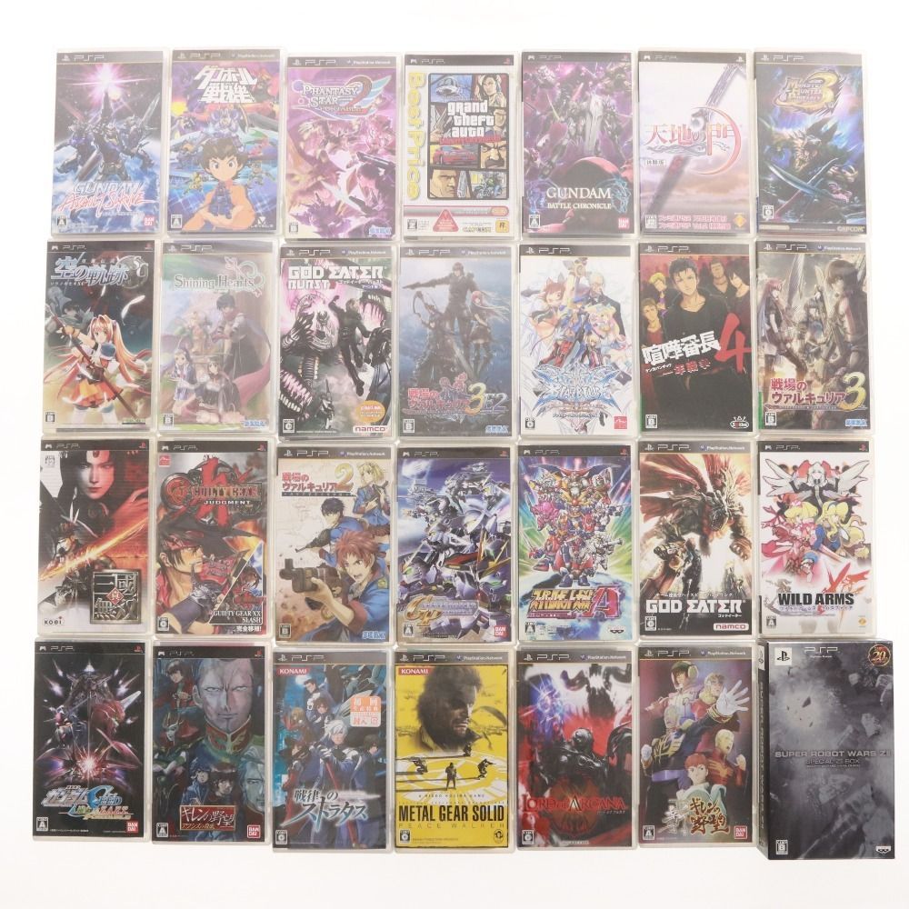  PlayStation Portable PSP ソフト 60本 モンスターハンター ガンダム ゴットイーター 英雄伝説 等 ケース付き 含む ソフト(パッケージ版) プレイステーションポータブル(PSP)