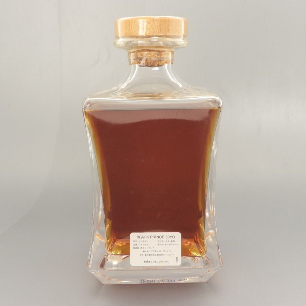 □ 酒 ブラックプリンス 30年 スコッチウイスキー 750ml 40％ 箱付き