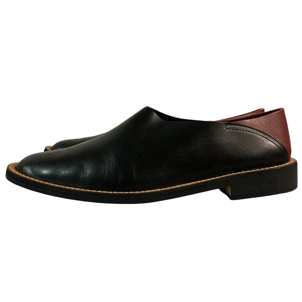 Y s YOHJI ワイズ ヨウジヤマモト レザー ドレスシューズ スリッポン YE-E 06-762 サイズ2 約23.5 cm ブラック レディース 古着