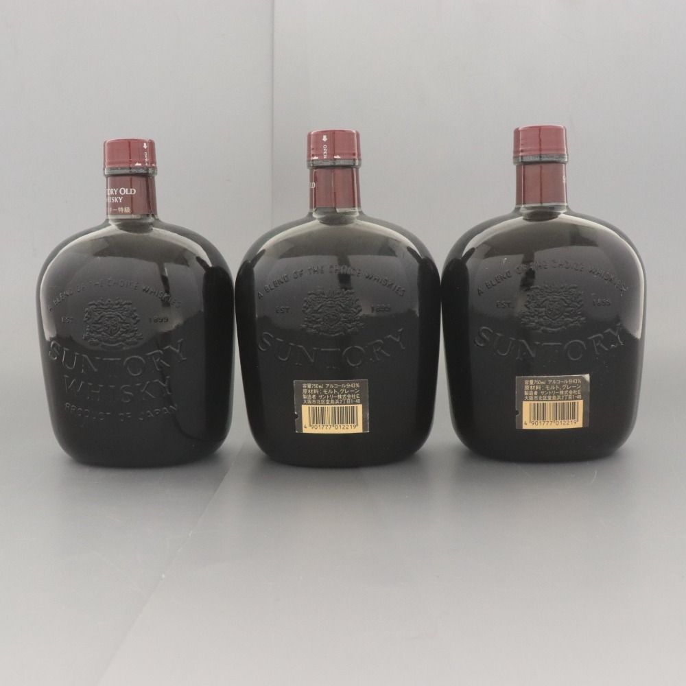□ 酒 サントリー ウイスキー オールド 3本セット まとめ売り モルト