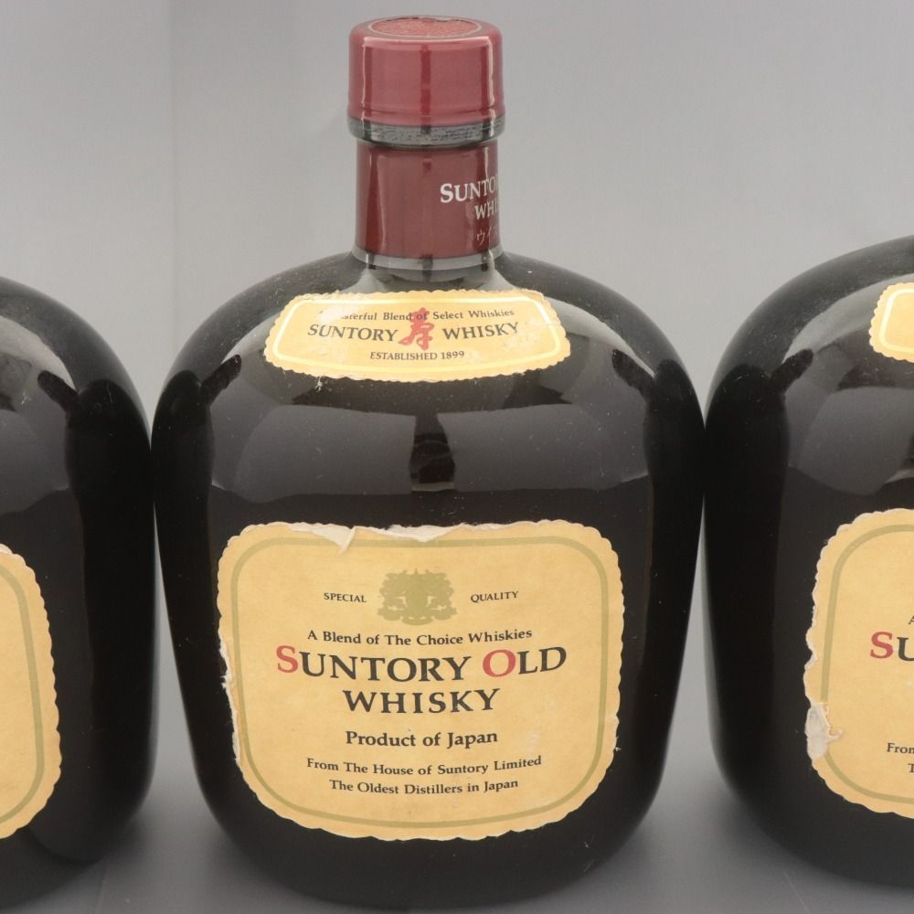 □ 酒 サントリー ウイスキー オールド 3本セット まとめ売り モルト