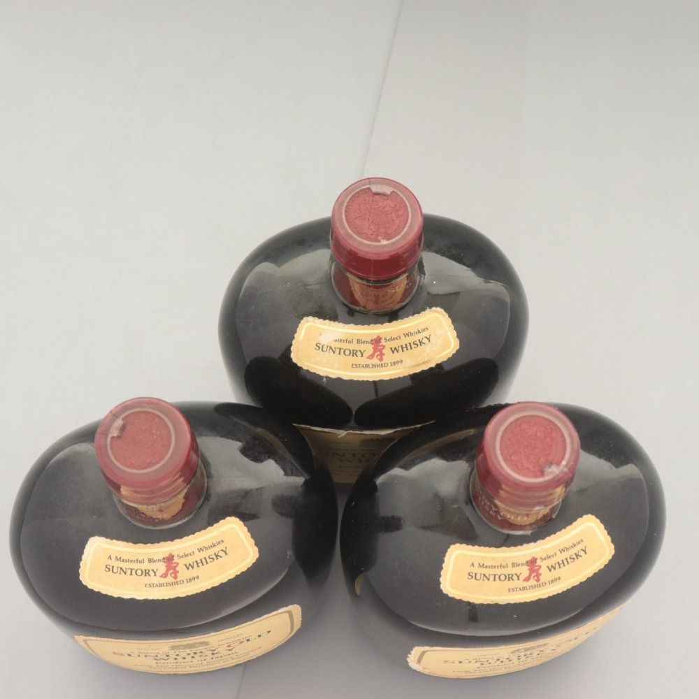 □ 酒 サントリー ウイスキー オールド 3本セット まとめ売り モルト