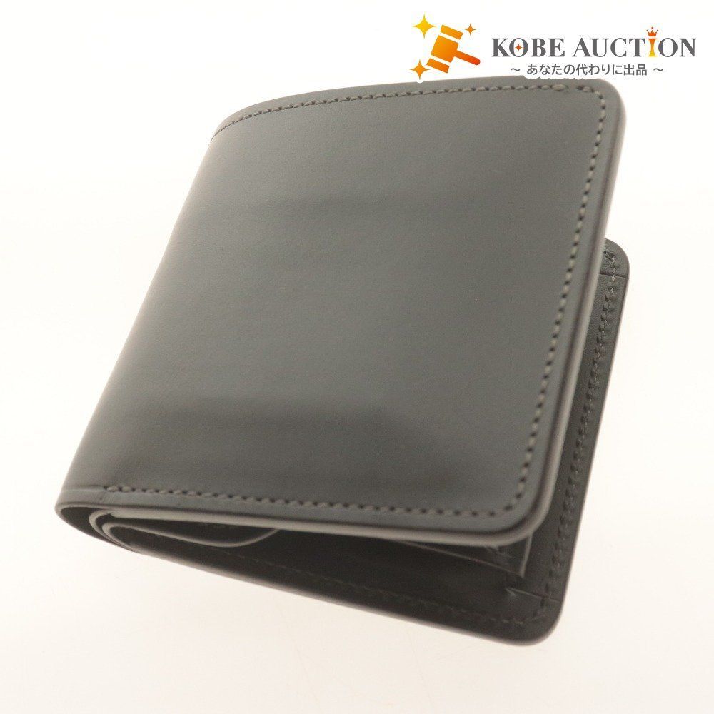 アッカボッテガ acca bottega 二つ折り財布 ストラート Strato サドルプルアップ メンズ ブラック き