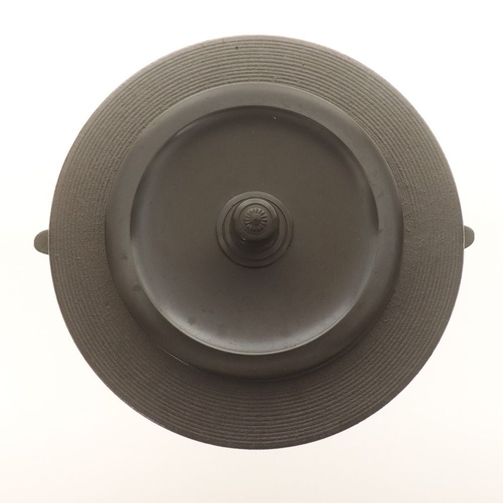 □ 釜師 佐藤清光 糸目 筒釜 茶道具 茶釜 骨董品 約2.7kg 付属品付き