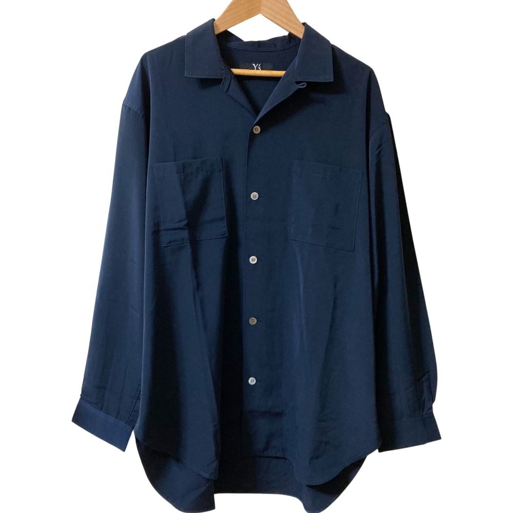 Y s Yohji Yamamoto ワイズ ヨウジヤマモト ヴィンテージ ロングスリーブ オープン シャツ YX-B 90-900 ネイビー メンズ レディース 古着
