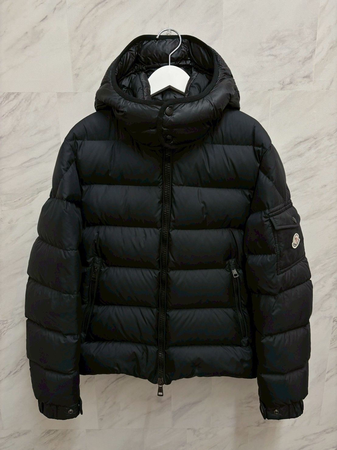 MONCLER モンクレール 黒 ブラック ダウン ダウンジャケット ジャンパー ジップ アウター トップス メンズ レディース サイズ2 ほぼ♥