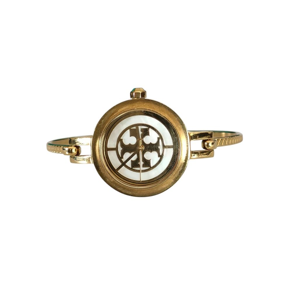 TORY BURCH トリーバーチ REVA チェンジベゼル ウォッチ 腕時計 き TBW 4029 ゴールド レディース 古着
