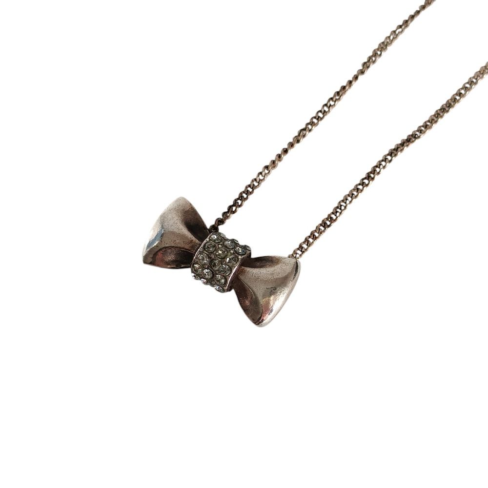 Chloe クロエ ラインストーン リボンモチーフ チェーン Chloe クロエ ラインストーン リボンモチーフ チェーン