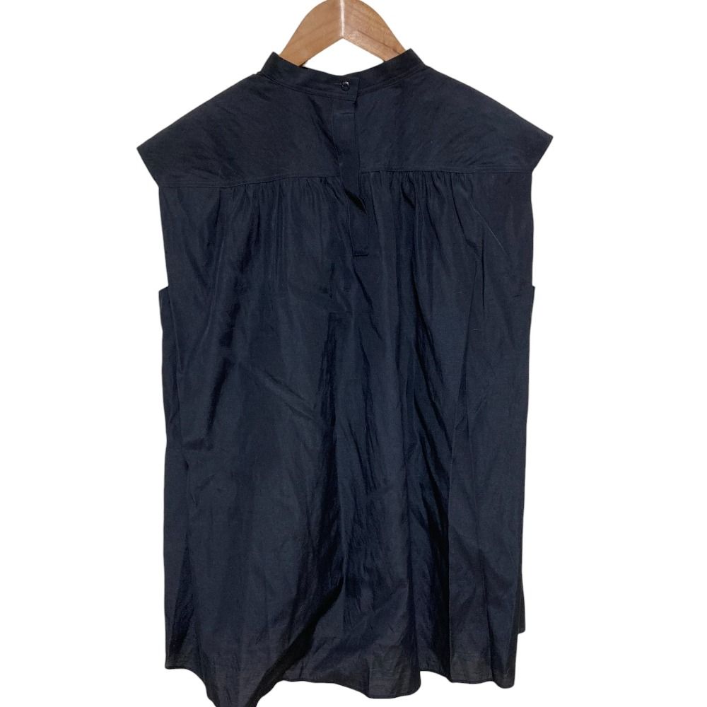 良品 DRAWER ドゥロワー ナイロンシルクギャザーノースリーブブラウス