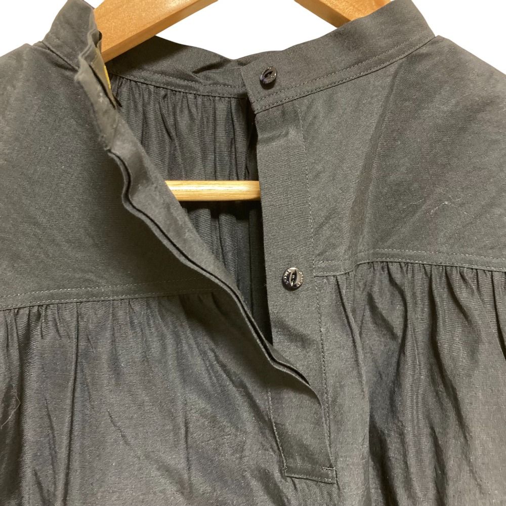 良品 DRAWER ドゥロワー ナイロンシルクギャザーノースリーブブラウス