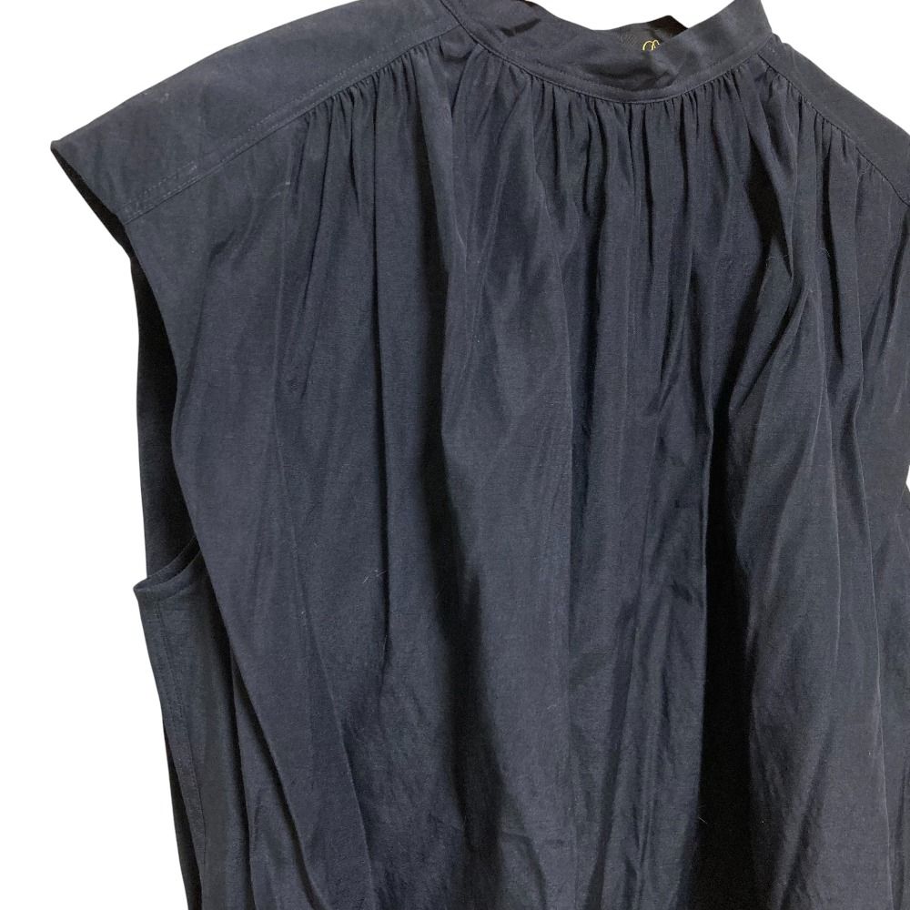 良品 DRAWER ドゥロワー ナイロンシルクギャザーノースリーブブラウス