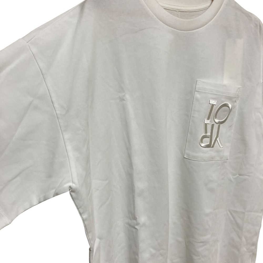 25 SS yori ヨリ 10 th Anniversary Logo Embroidery Tee Tシャツ YR 11-25162 K-2 サイズ38 ホワイト レディース 古着