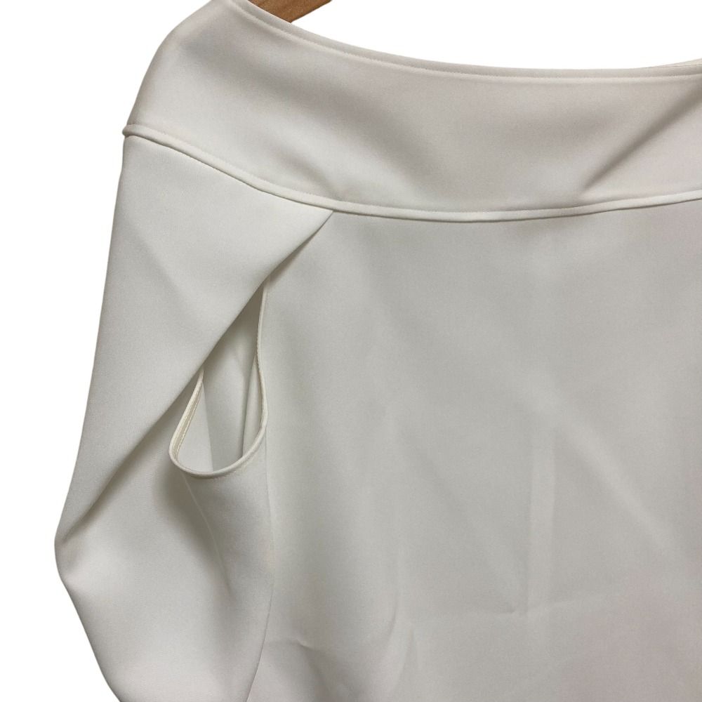 25 SS NOBLE ノーブル ケープニュアンス ブラウス サイズF ホワイト レディース 古着