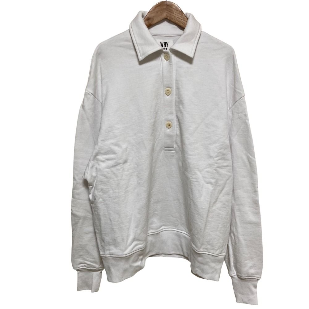 美品 WHY NOT NOW? ワイノットナウ カオス コアスキッパープルオーバー スウェットシャツ CH206396ER サイズF ホワイト レディース 古着  USED