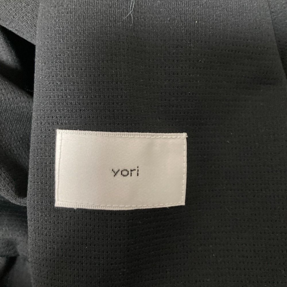 良品 yori ヨリ ダブルフレアメッシュパーカー Fサイズ ブラック