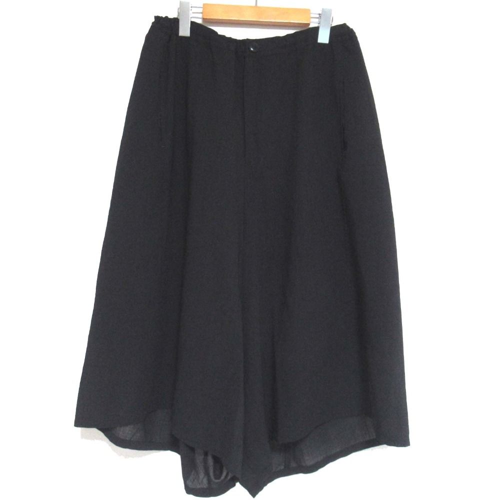 Y s ワイズ ヨウジヤマモト ドローストリング ワイド サルエルパンツ YR P 14 101 サイズ2 ブラック メンズ レディース 古着