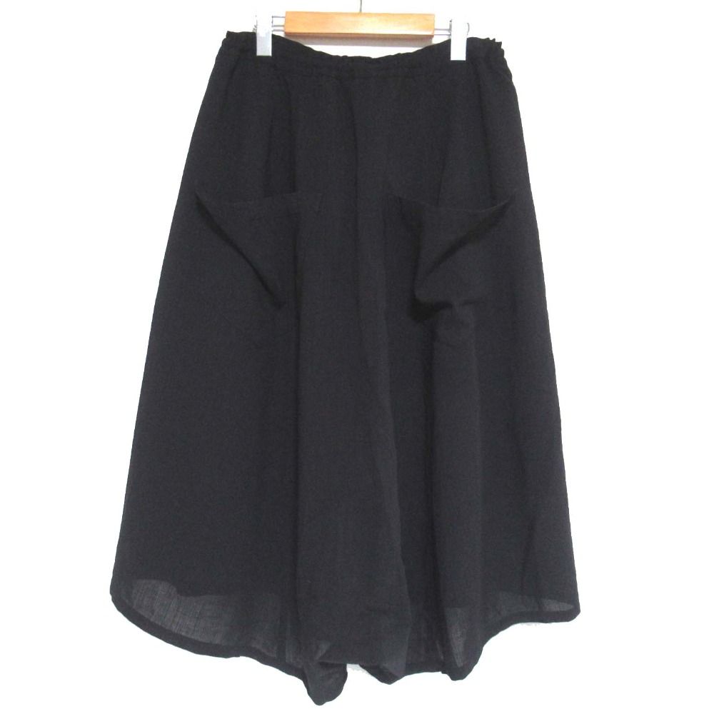 Y s ワイズ ヨウジヤマモト ドローストリング ワイド サルエルパンツ YR P 14 101 サイズ2 ブラック メンズ レディース 古着