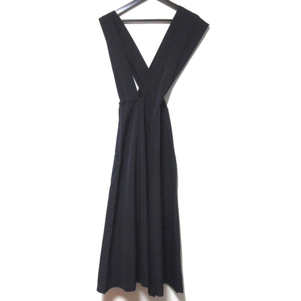 AD 1992 tricot COMME des GARCONS トリココムデギャルソン サロペットスカート ノースリーブ ワンピース TA-05017 M ネイビー レディース 古着