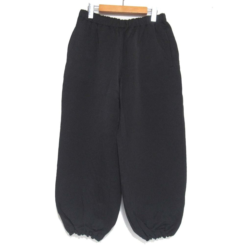 AD 2009 COMME des GARCONS コムデギャルソン ナイロンリネン イージー ワイド バルーンパンツ Mサイズ ブラック レディース 古着