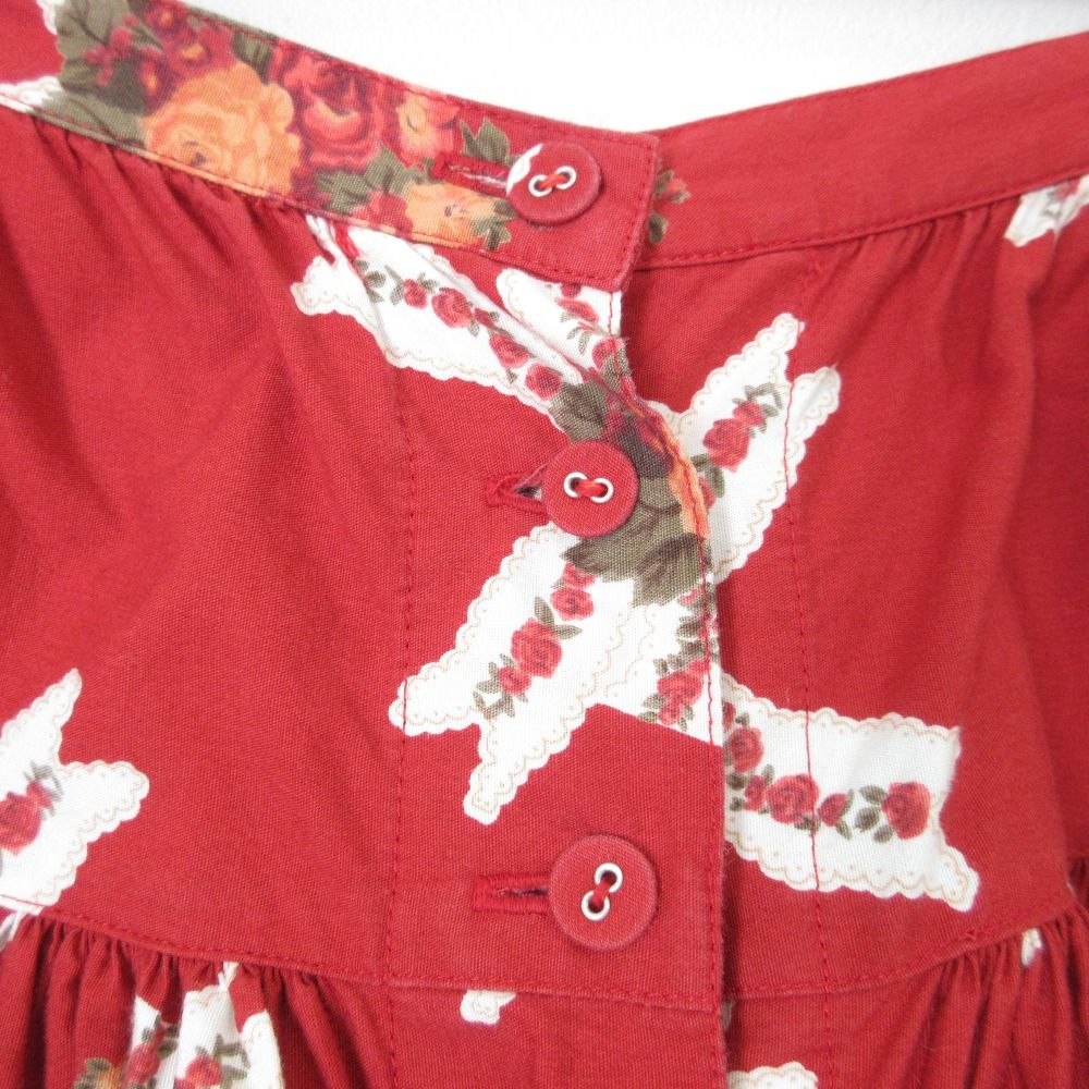 良品 PINK HOUSE ピンクハウス フラワープリント フリル ティアード  