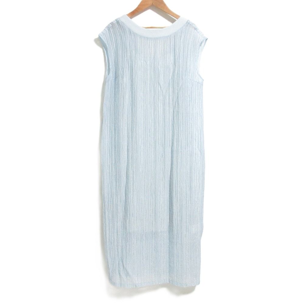 25 SS Re.Verofonna ヴェロフォンナ アキロンコラボ楊柳バックオープンワンピース ライトブルー レディース 古着