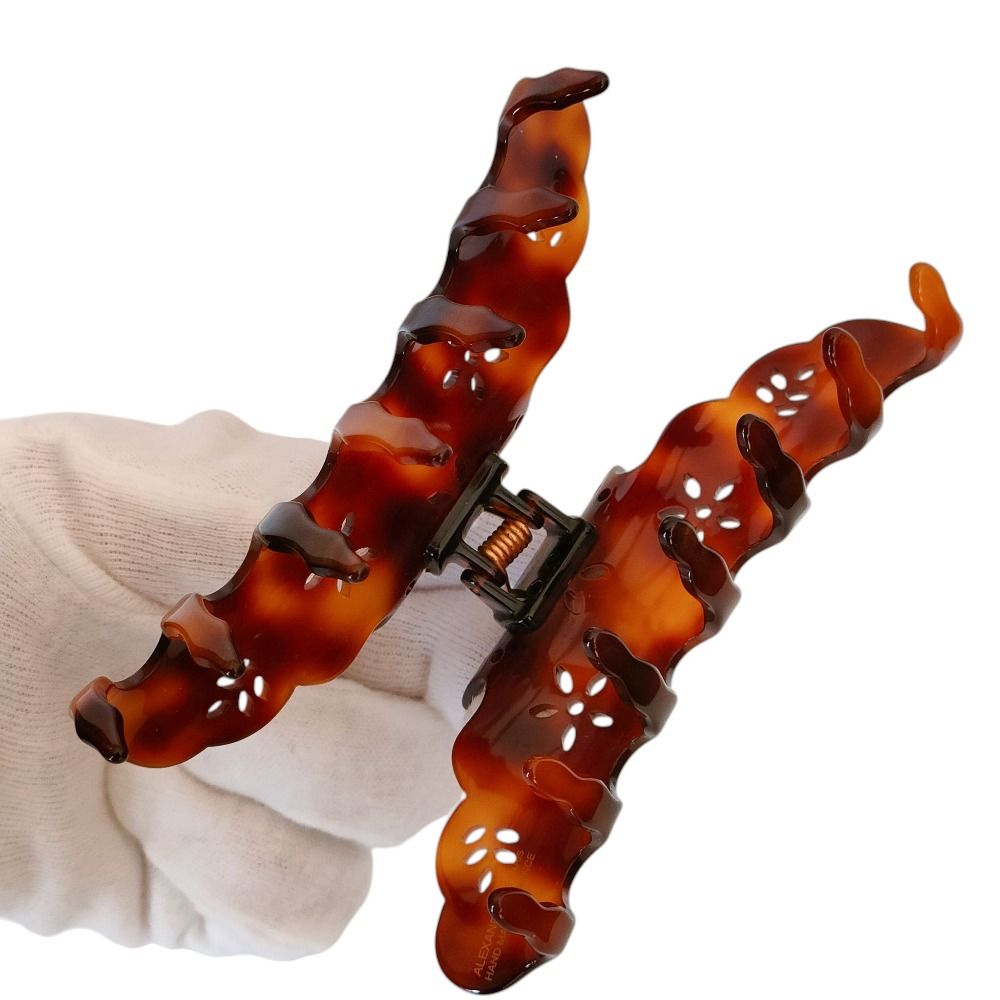  ALEXANDRE DE PARIS アレクサンドルドゥパリ ラメ べっ甲 ヘアクリップ ヘア ブラウン レディース 古着 その他 ヘアアクセサリー