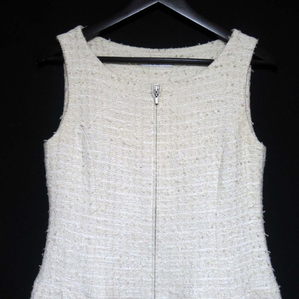 良品 FOXEY フォクシー Little Cambridge ツイード ノースリーブ  