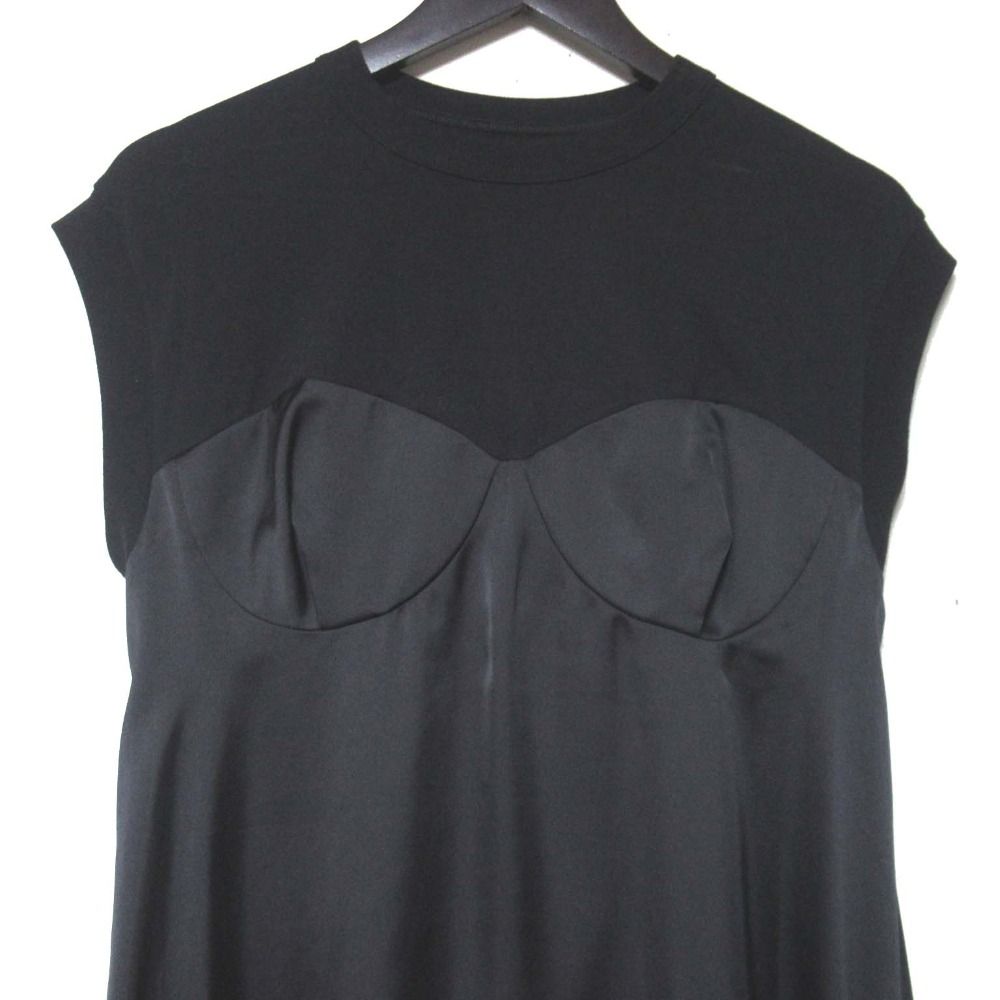 美品 23SS Sacai サカイ Cotton Jersey Dress ロング丈 ドッキング